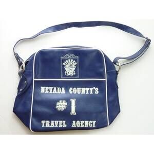 Vintage Retro Travel Bag Vinyl Grass Valley California Travel Bag Weekender